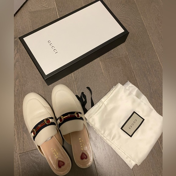 Gucci Princeton Leather Slipper White Size 38 - Picture 3 of 9